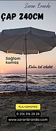 Çap 240 cm büyük boy Plaj Şemsiyeleri